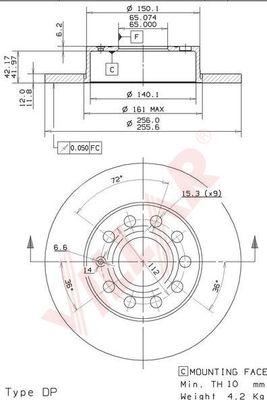 Villar 628.1816 - Disque de frein cwaw.fr