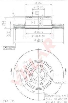 Villar 628.1813 - Disque de frein cwaw.fr