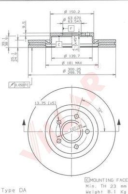 Villar 628.1812 - Disque de frein cwaw.fr