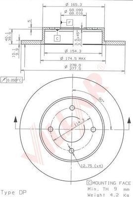 Villar 628.1888 - Disque de frein cwaw.fr