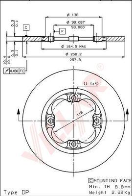 Villar 628.1883 - Disque de frein cwaw.fr