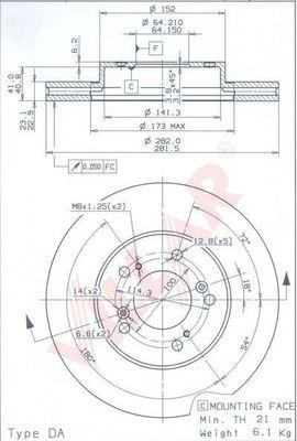 Villar 628.1882 - Disque de frein cwaw.fr