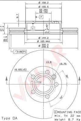 Villar 628.1887 - Disque de frein cwaw.fr