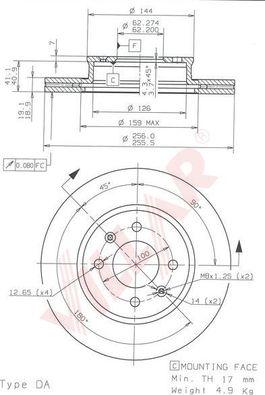 Villar 628.1834 - Disque de frein cwaw.fr