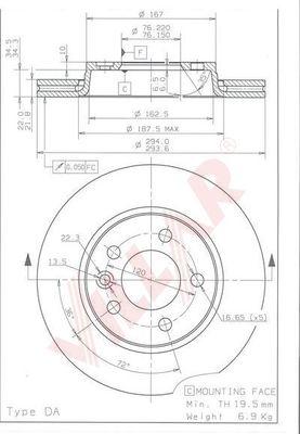 Villar 628.1838 - Disque de frein cwaw.fr