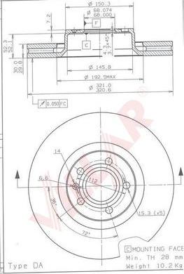 Villar 628.1827 - Disque de frein cwaw.fr