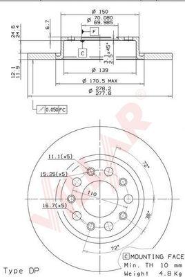 Villar 628.1879 - Disque de frein cwaw.fr