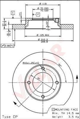 Villar 628.1871 - Disque de frein cwaw.fr