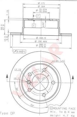 Villar 628.1878 - Disque de frein cwaw.fr