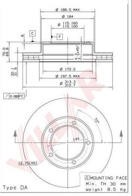 Villar 628.1877 - Disque de frein cwaw.fr