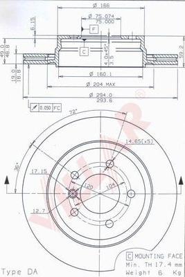 Villar 628.1390 - Disque de frein cwaw.fr