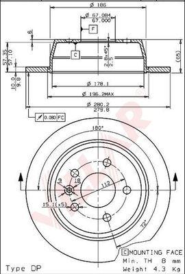 Villar 628.1340 - Disque de frein cwaw.fr