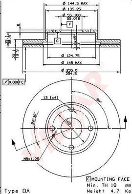 Villar 628.1347 - Disque de frein cwaw.fr