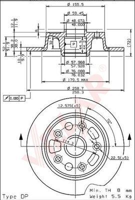 Villar 628.1359 - Disque de frein cwaw.fr