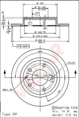 Villar 628.1351 - Disque de frein cwaw.fr