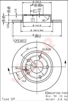 Villar 628.1369 - Disque de frein cwaw.fr