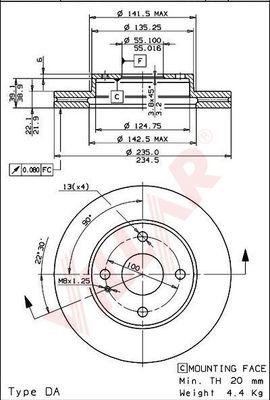 Villar 628.1364 - Disque de frein cwaw.fr