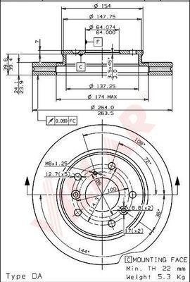 Villar 628.1363 - Disque de frein cwaw.fr