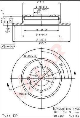 Villar 628.1310 - Disque de frein cwaw.fr