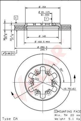 Villar 628.1313 - Disque de frein cwaw.fr