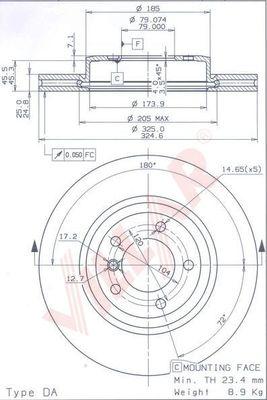 Villar 628.1389 - Disque de frein cwaw.fr