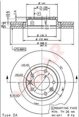 Villar 628.1385 - Disque de frein cwaw.fr