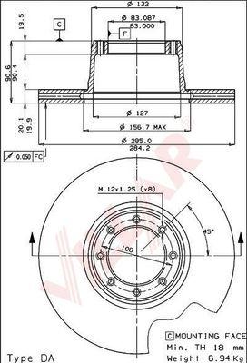 Villar 628.1381 - Disque de frein cwaw.fr