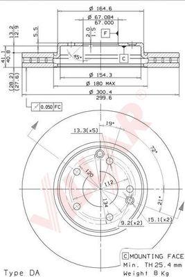 Villar 628.1333 - Disque de frein cwaw.fr