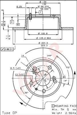 Villar 628.1378 - Disque de frein cwaw.fr