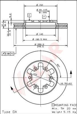 Eurobrake 5815202233 - Disque de frein cwaw.fr