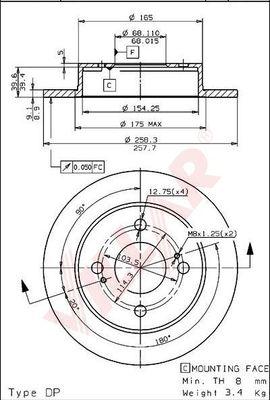 Villar 628.1298 - Disque de frein cwaw.fr