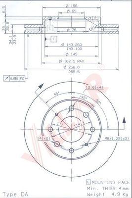 Villar 628.1241 - Disque de frein cwaw.fr