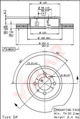 Villar 628.1255 - Disque de frein cwaw.fr