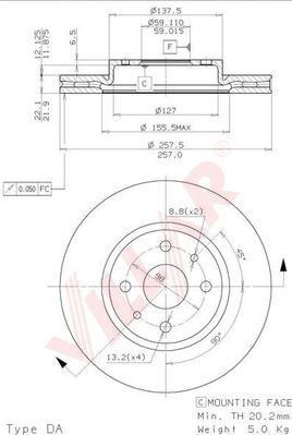 Villar 628.1253 - Disque de frein cwaw.fr