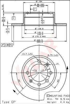 Villar 628.1262 - Disque de frein cwaw.fr