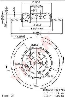 Villar 628.1205 - Disque de frein cwaw.fr