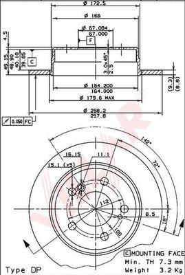 Villar 628.1206 - Disque de frein cwaw.fr