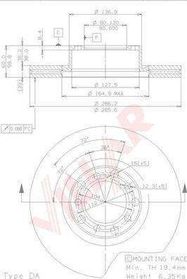 Villar 628.1201 - Disque de frein cwaw.fr