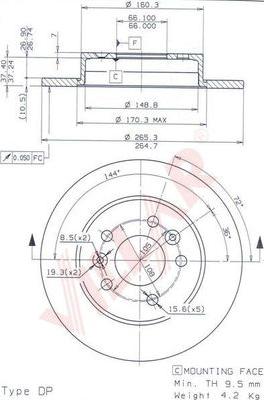 Villar 628.1212 - Disque de frein cwaw.fr