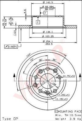 Villar 628.1234 - Disque de frein cwaw.fr