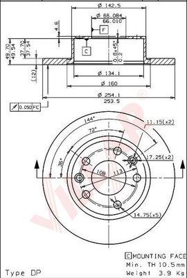 Villar 628.1235 - Disque de frein cwaw.fr