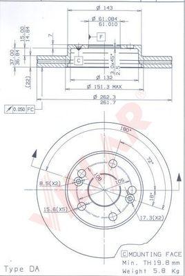 Villar 628.1230 - Disque de frein cwaw.fr