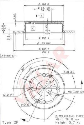 Villar 628.1237 - Disque de frein cwaw.fr