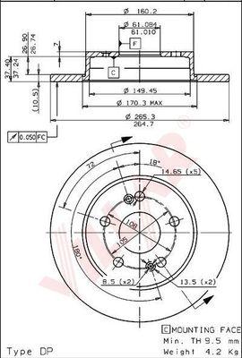 Villar 628.1224 - Disque de frein cwaw.fr