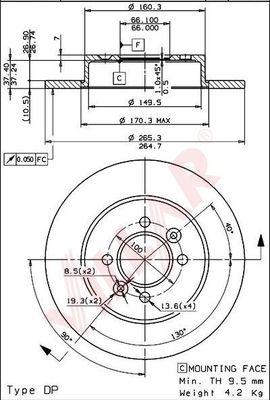 Villar 628.1226 - Disque de frein cwaw.fr