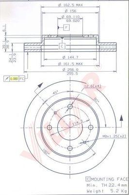 Villar 628.1223 - Disque de frein cwaw.fr