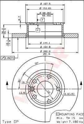 Villar 628.1790 - Disque de frein cwaw.fr