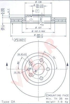 Villar 628.1797 - Disque de frein cwaw.fr