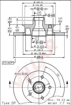 Villar 628.1744 - Disque de frein cwaw.fr