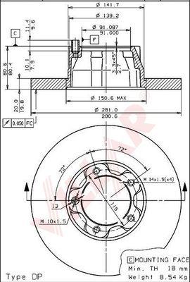 Villar 628.1746 - Disque de frein cwaw.fr